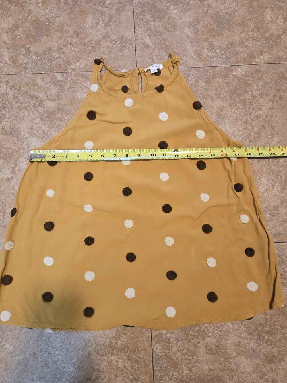 Blu Pepper Mustard Polka Dot Halter Tank Top - Picture 5 of 7